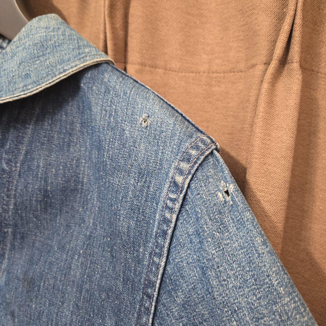 40's us navyショールカラー カバーオール ヘチマ襟