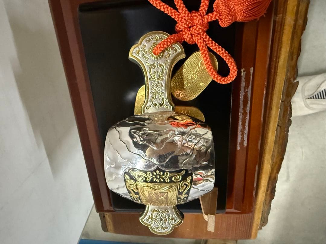 銀製 小槌 小判 武比古作 縁起物　風水