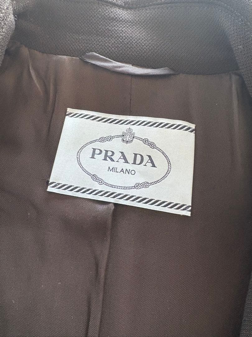 PRADA ブラック チェスターコート