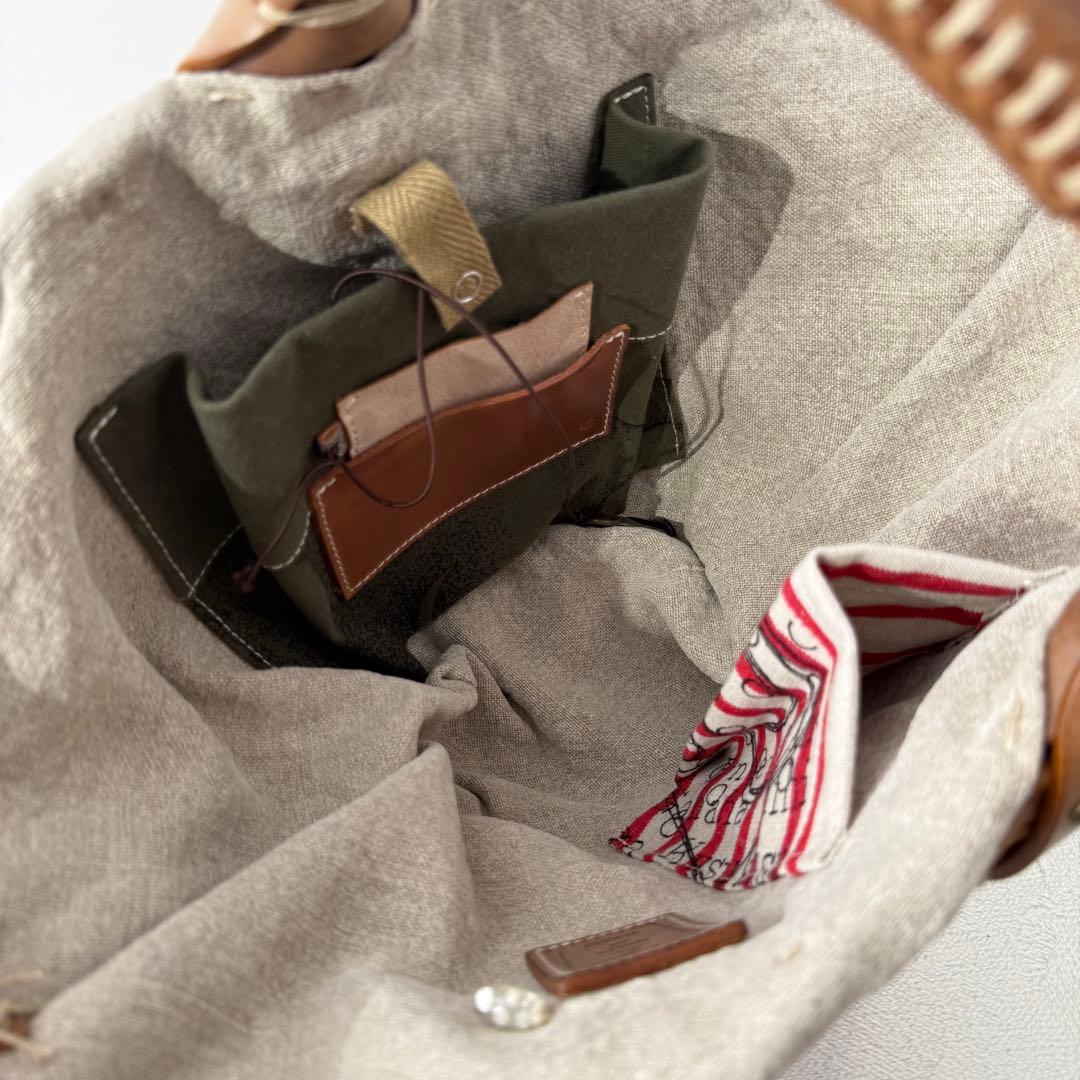 【美品✨️】eb.a.gos エバゴス オイルショルダー 1本手 かごバッグ 紅籐