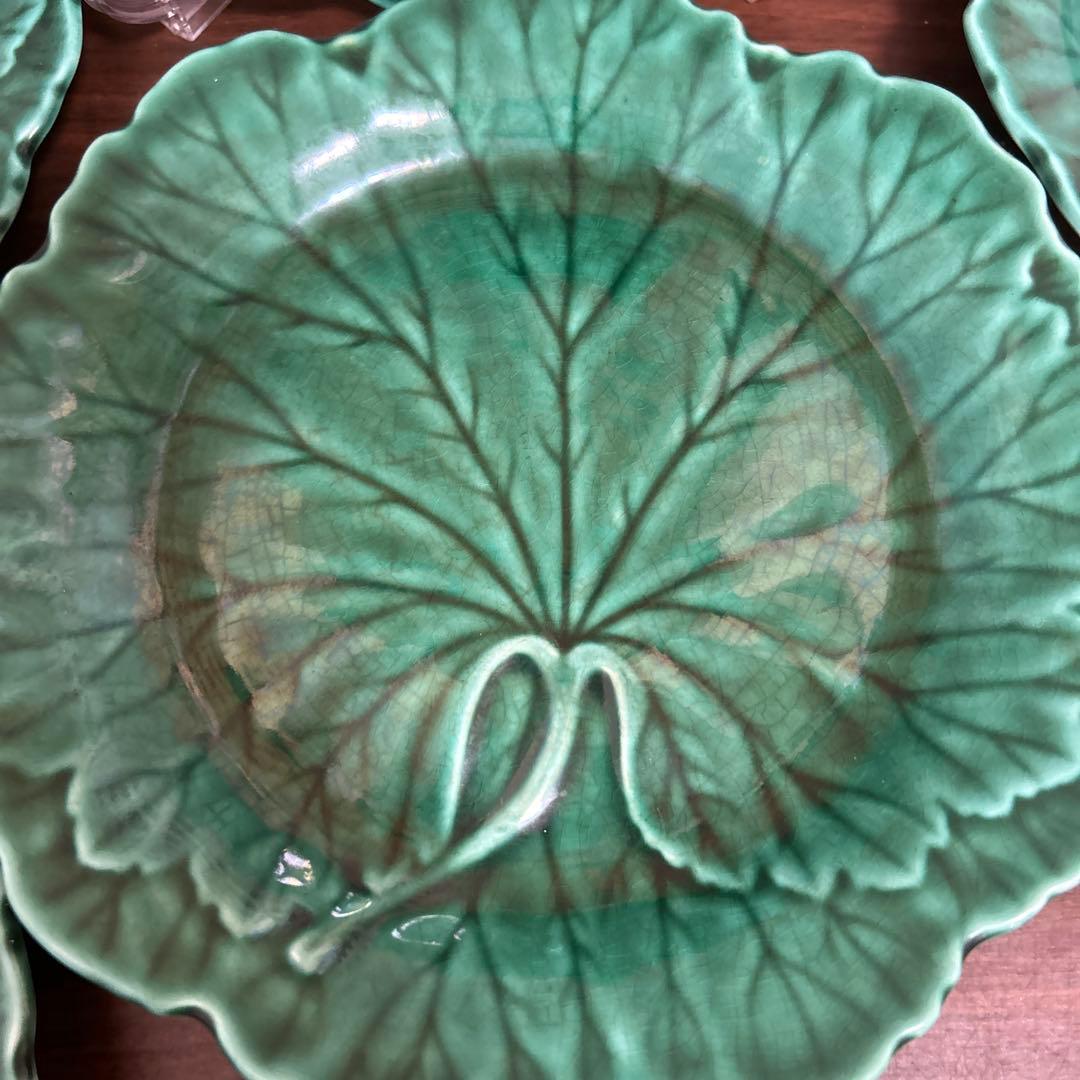 ウェッジウッド マジョリカ焼 greenleaf プレート皿 6枚セット