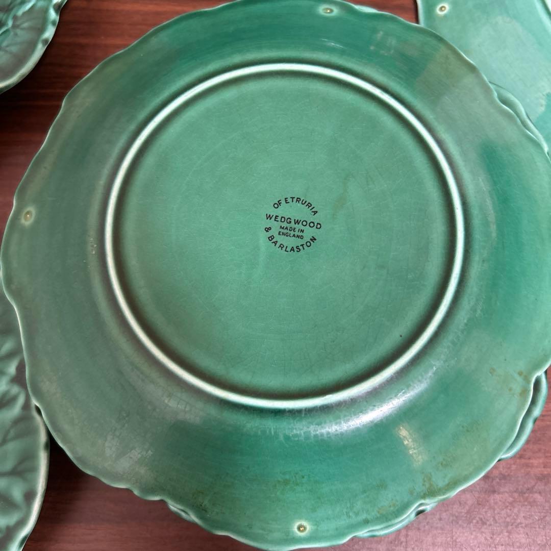 ウェッジウッド マジョリカ焼 greenleaf プレート皿 6枚セット