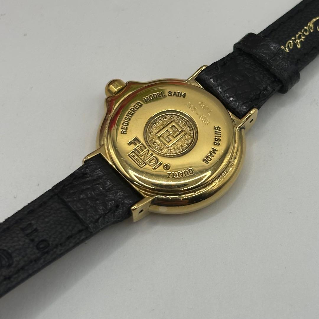 稼働品☆新品電池☆新品ベルト　FENDIフェンディ　４３０L　シェル文字盤