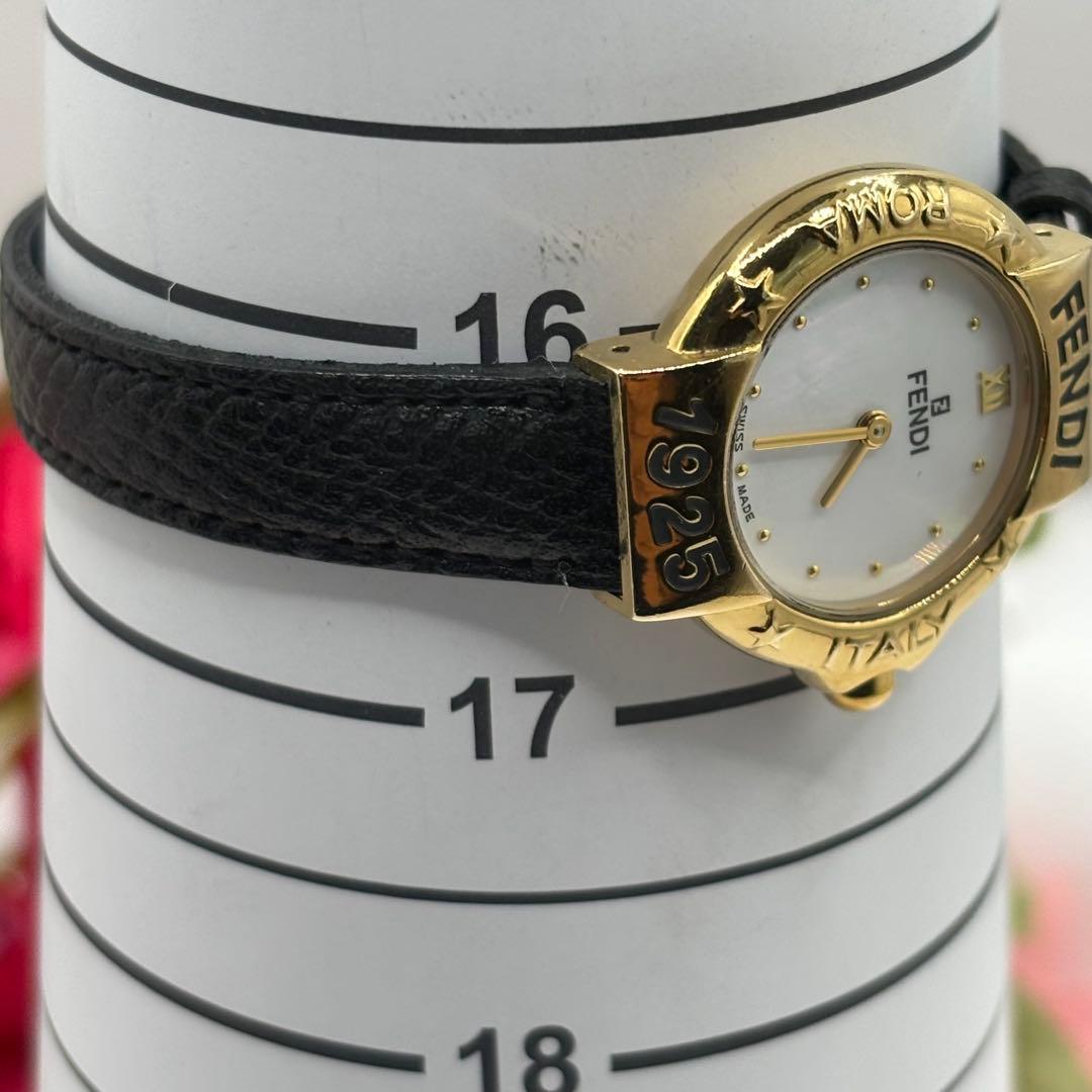 稼働品☆新品電池☆新品ベルト　FENDIフェンディ　４３０L　シェル文字盤