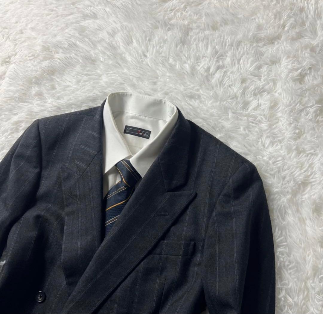 90s BURBERRY バーバリー ダブル　セットアップ　スーツ　ストライプ