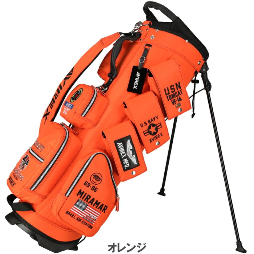 【新品】アビレックス ゴルフ AVG5S-AC27 キャディバッグ オレンジ