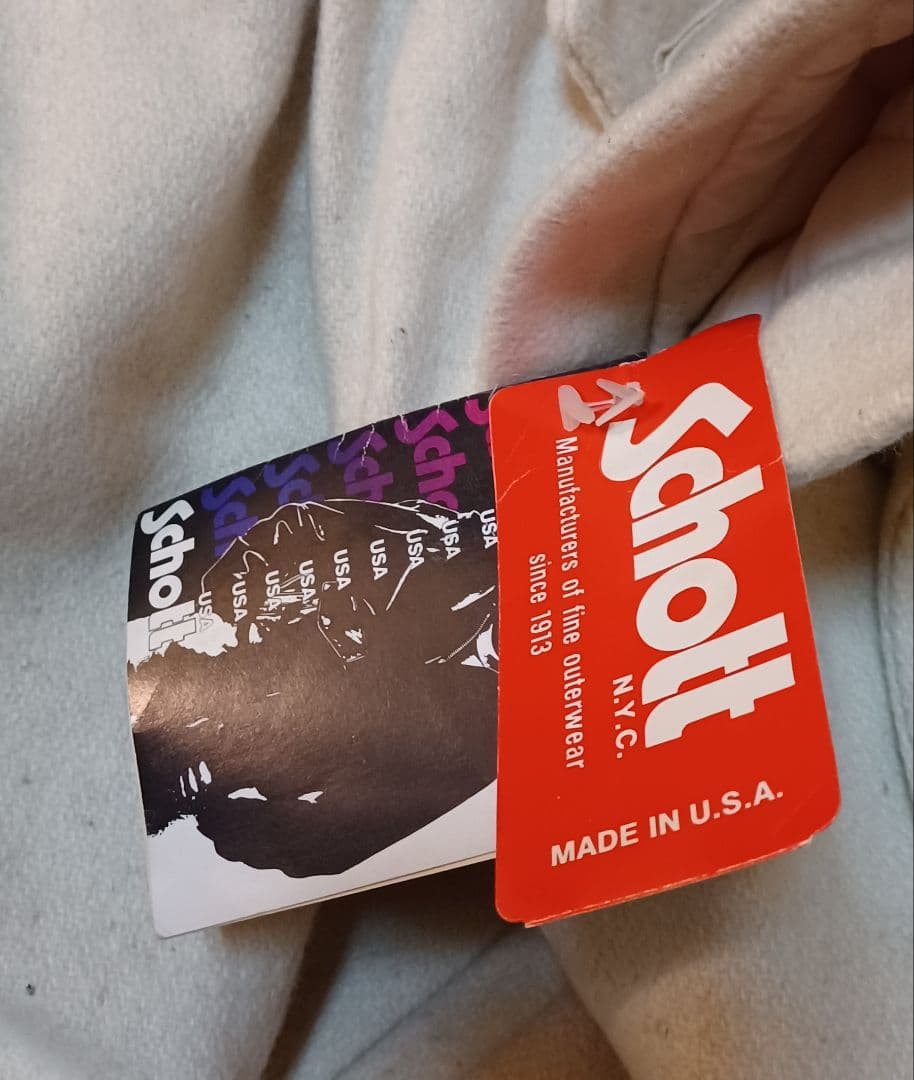 レアカラー　デッドストック　schott ショット　pコート　ヴィンテージ