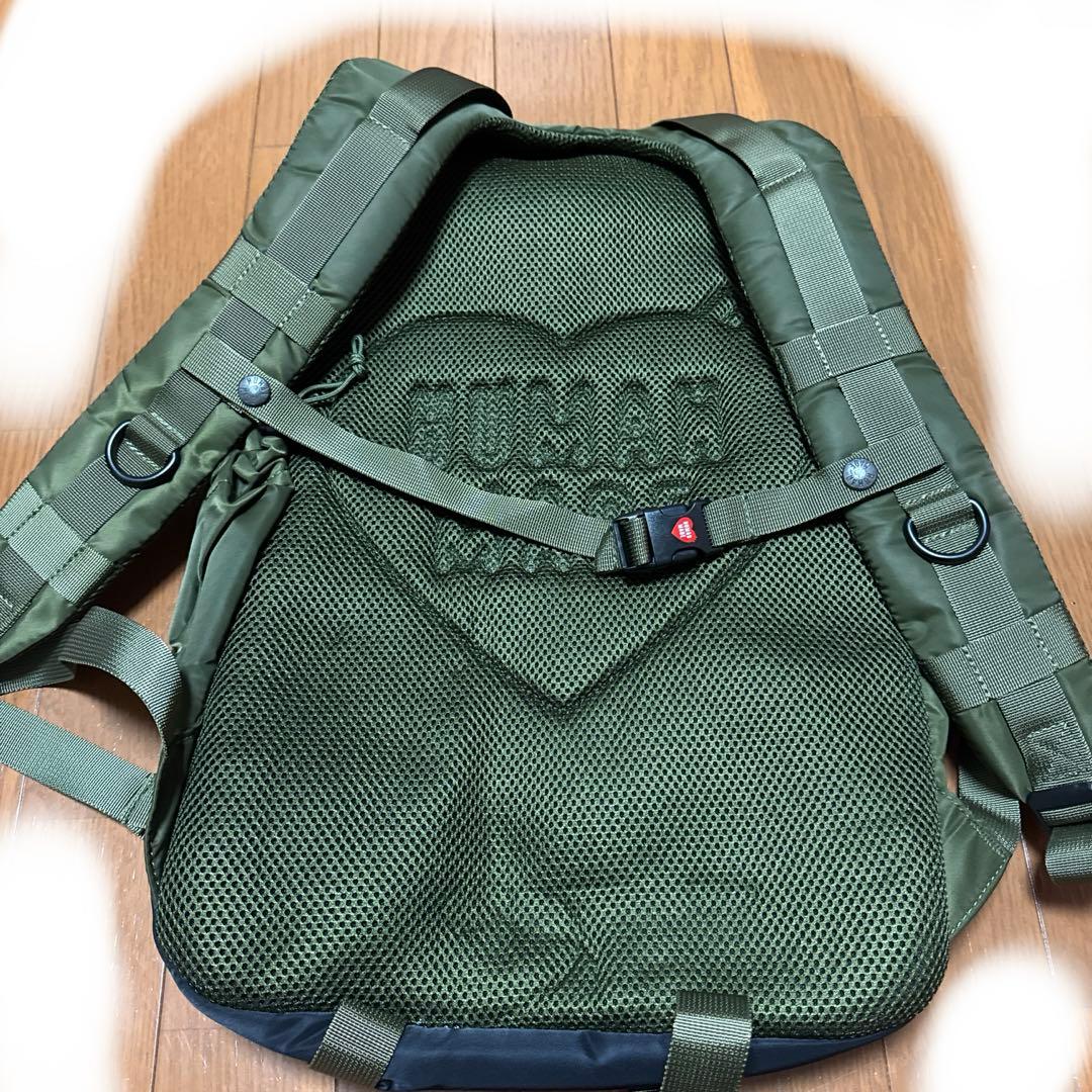 HUMAN MADE カーキ バックパック カラビナ付き