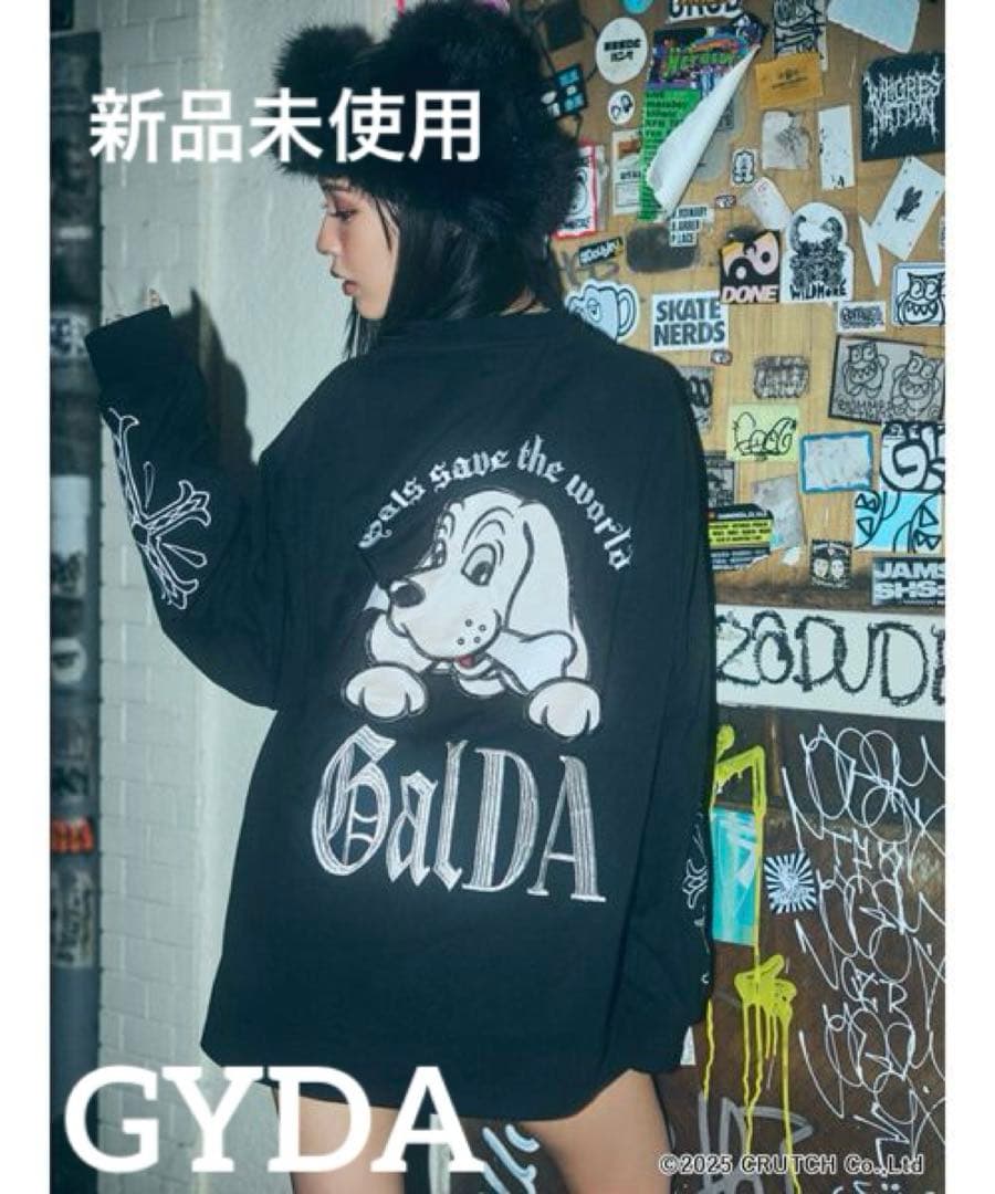GYDA×GALFY original cross long Tシャツ コラボ黒