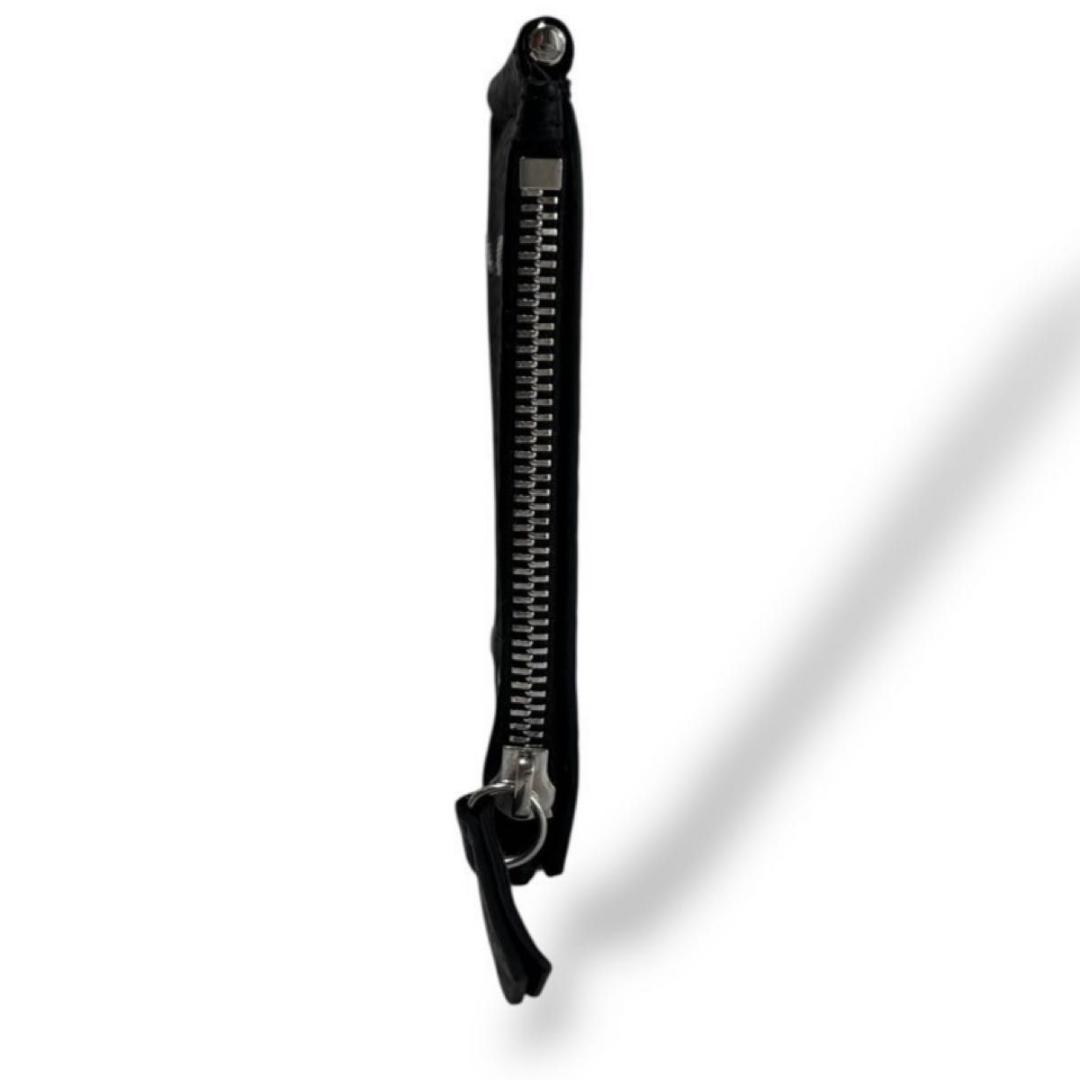 極美品 正規品 メゾンマルジェラ 4ステッチ マネークリップ シボ革 ブラック