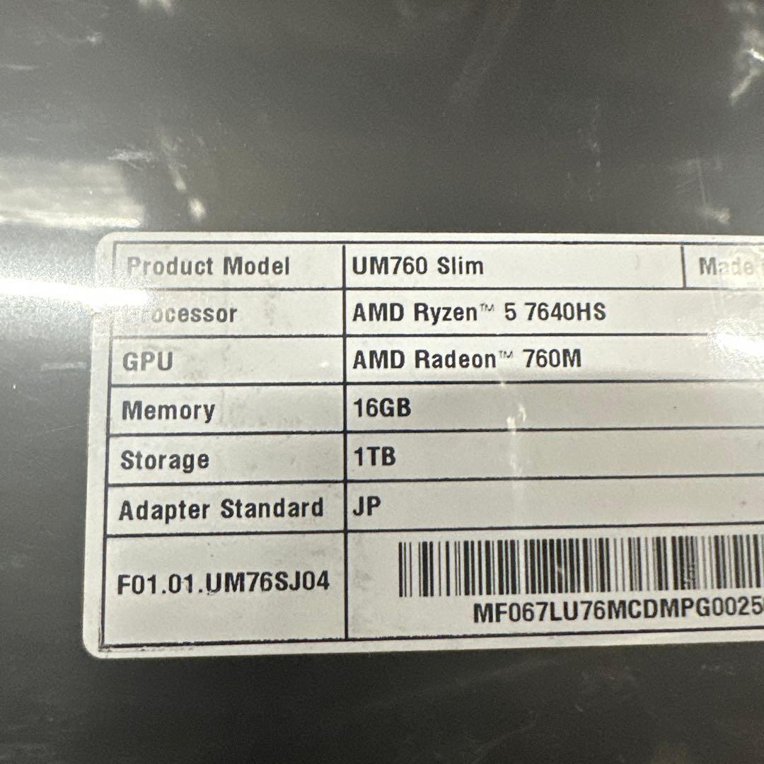 【未使用】MINISFORUM UM760 Slim