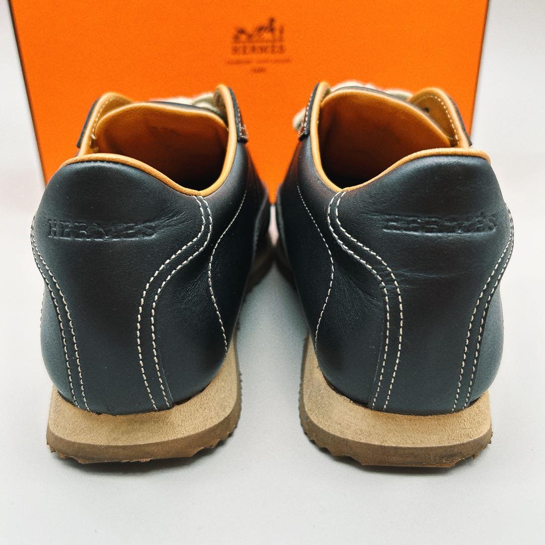 エルメス★未使用級★クイックレザー★スニーカー★24.0～24.5cm★ブラック