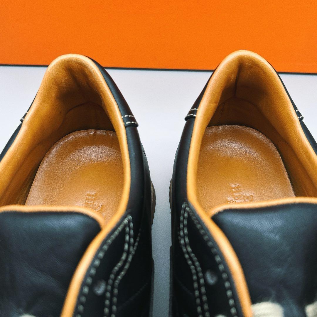 エルメス★未使用級★クイックレザー★スニーカー★24.0～24.5cm★ブラック