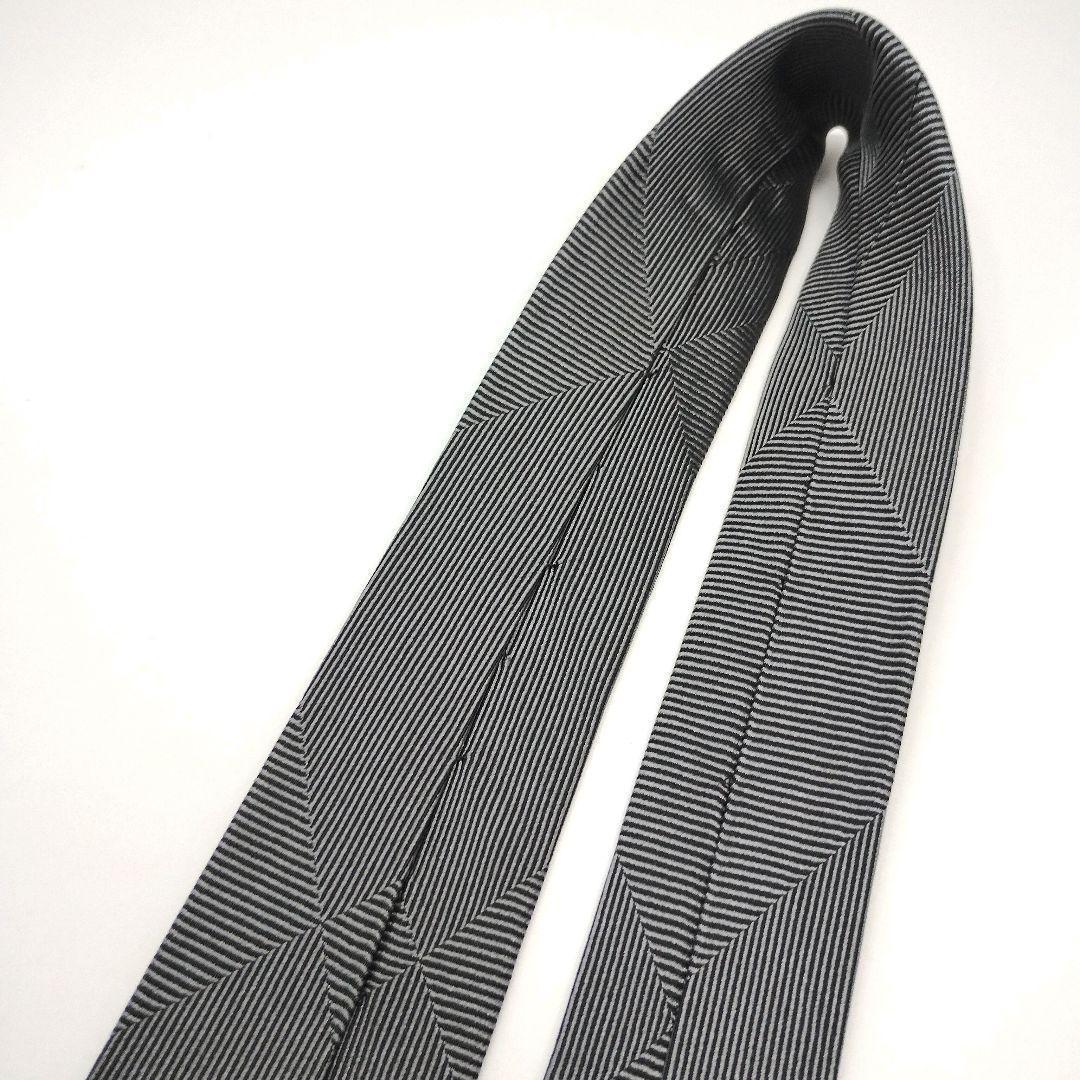 【フランス製】ドミニクフランス ネクタイ グレー 刺繍 アールドゥソワ 高級