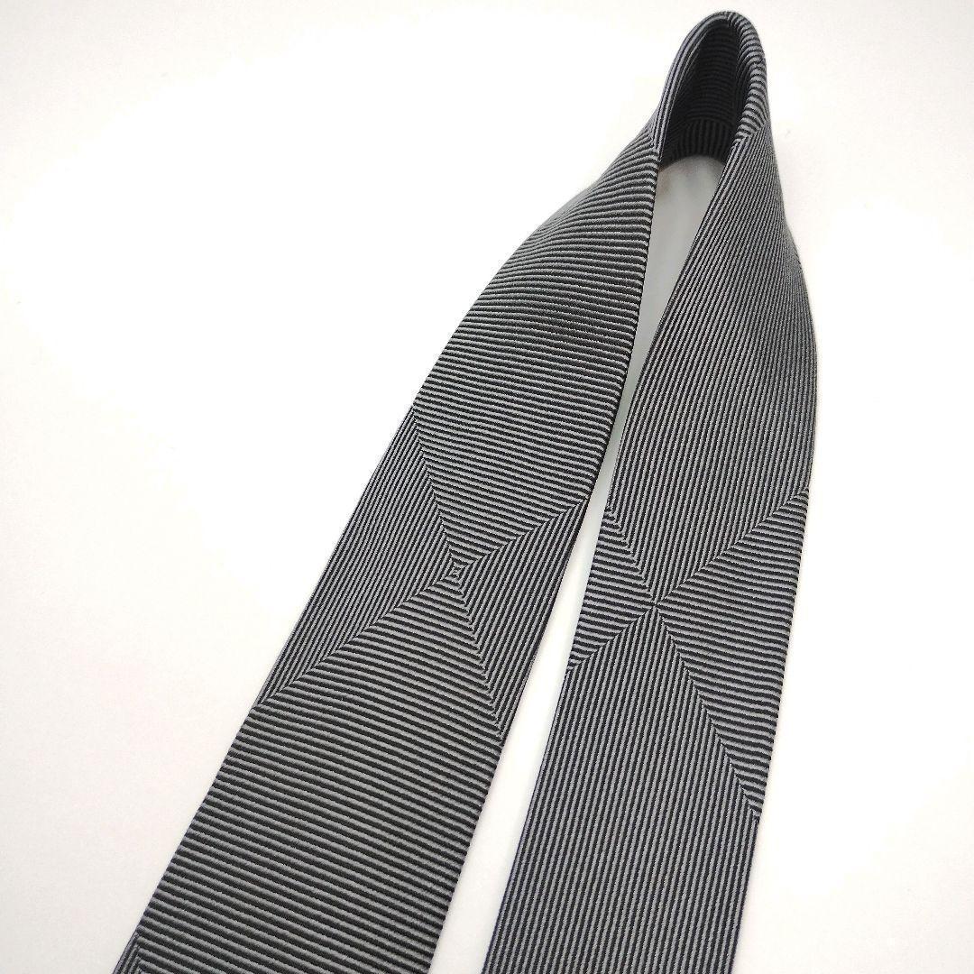 【フランス製】ドミニクフランス ネクタイ グレー 刺繍 アールドゥソワ 高級