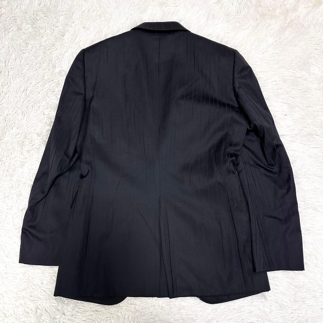 【ウールシルク 美品✨】エポカウォモ フォーマルセットアップスーツ 黒 水牛釦