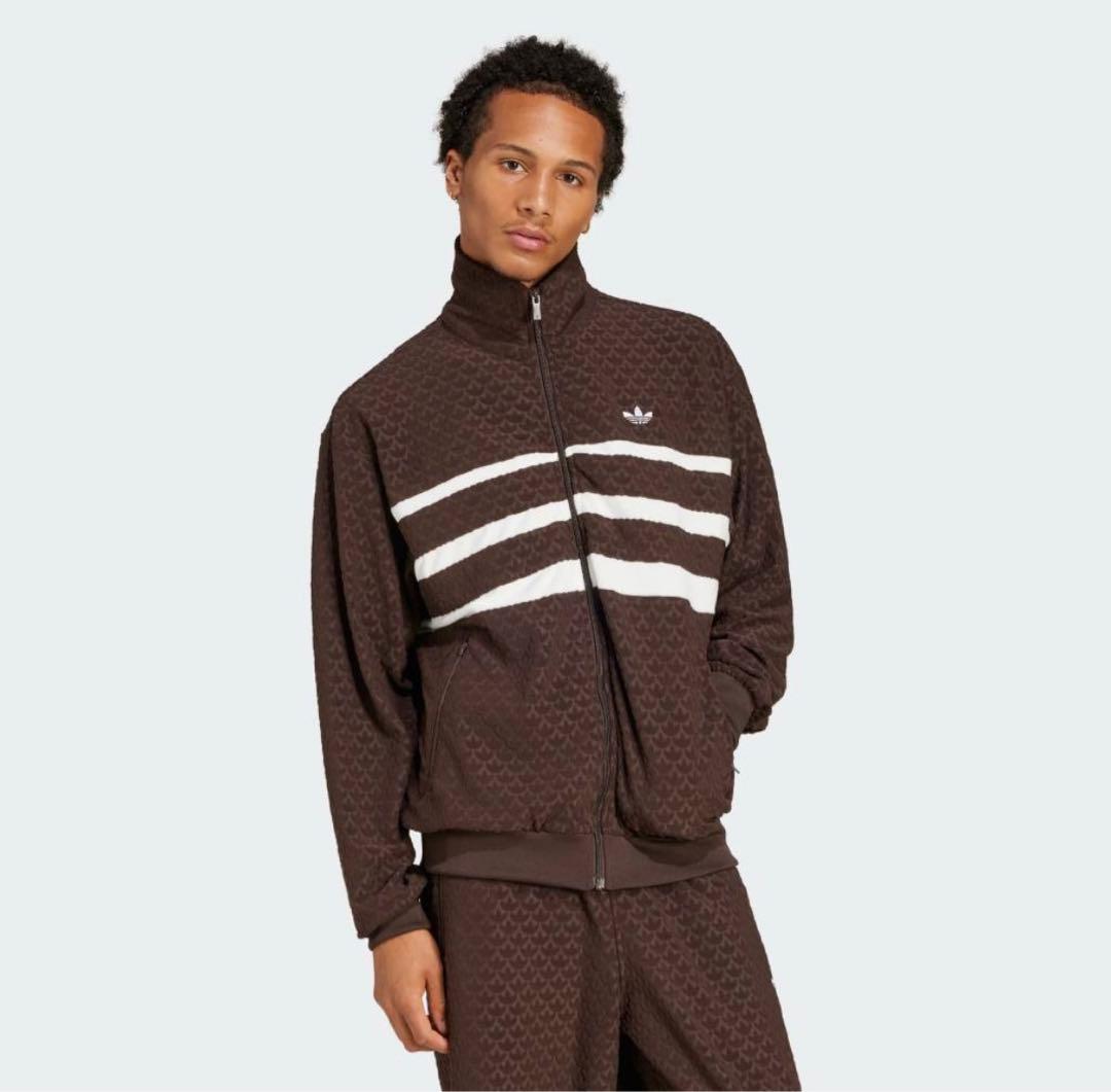 【ゆう】adidas トラック ジャケット ブラウン/Lサイズ