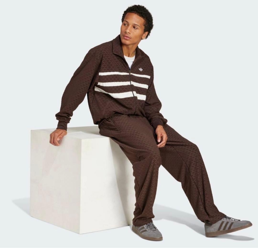 【ゆう】adidas トラック ジャケット ブラウン/Lサイズ