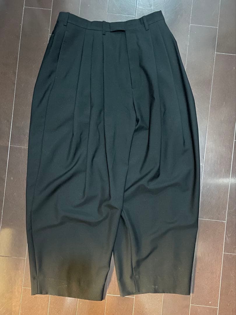 パンツ LAD MUSICIAN WOOL GABARDINE 3TUCK WIDE