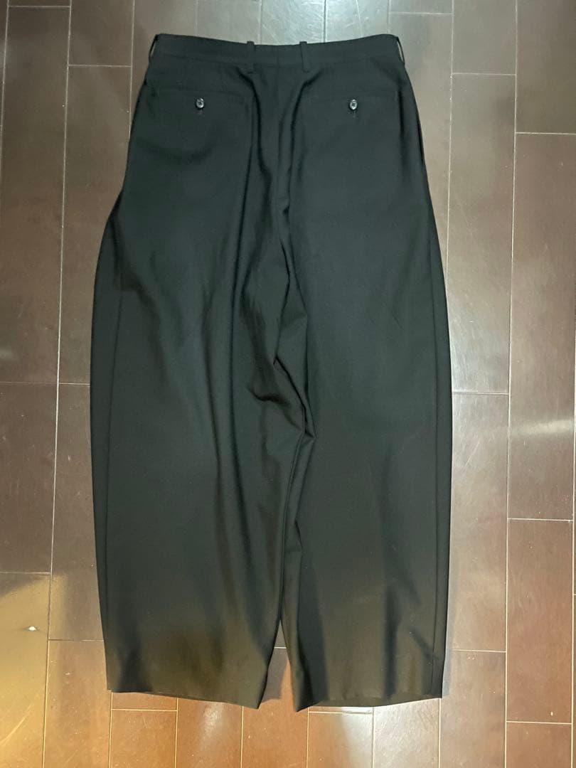 パンツ LAD MUSICIAN WOOL GABARDINE 3TUCK WIDE