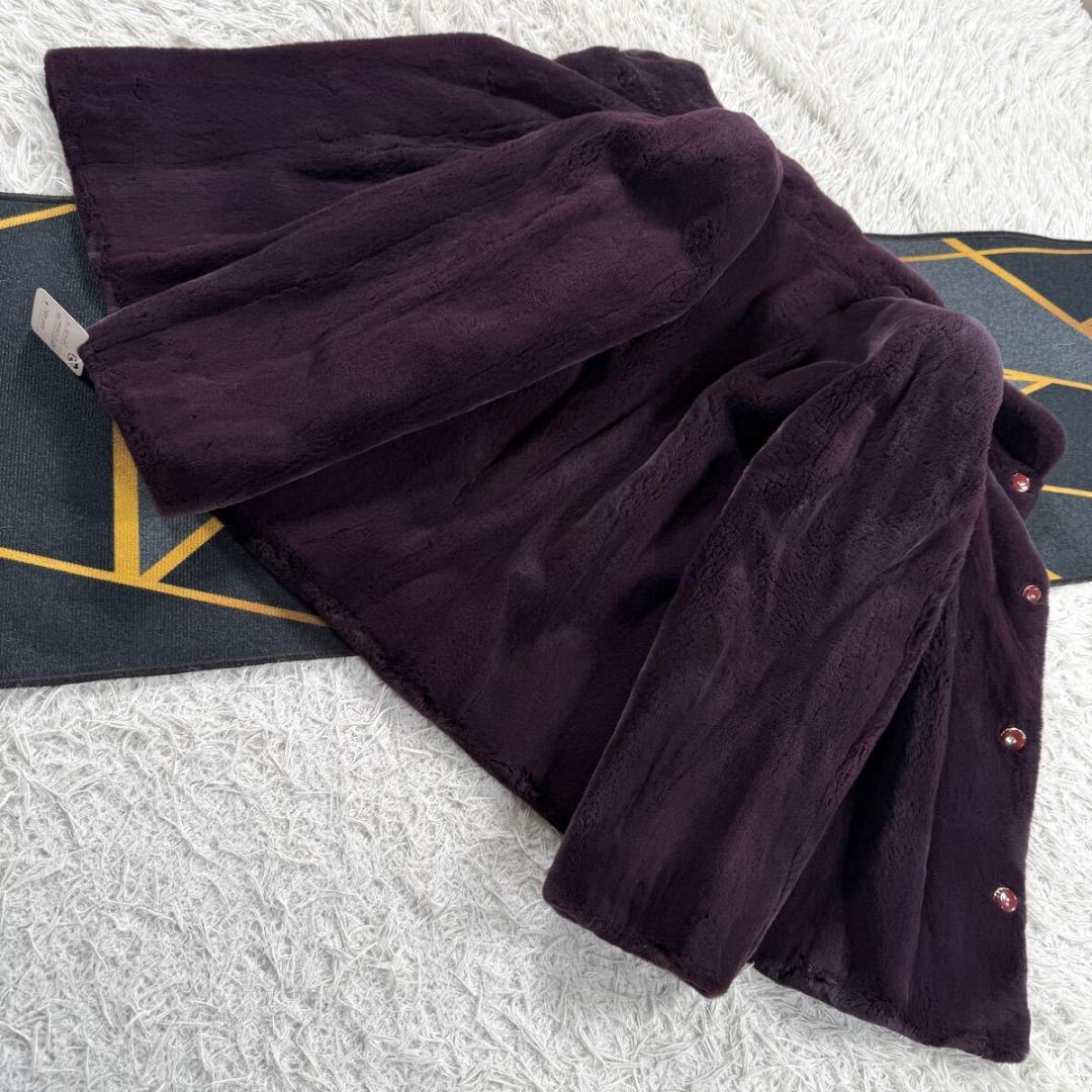 未使用品【定価75万】プラクトミンク ジャケット パープル ファーコート XL