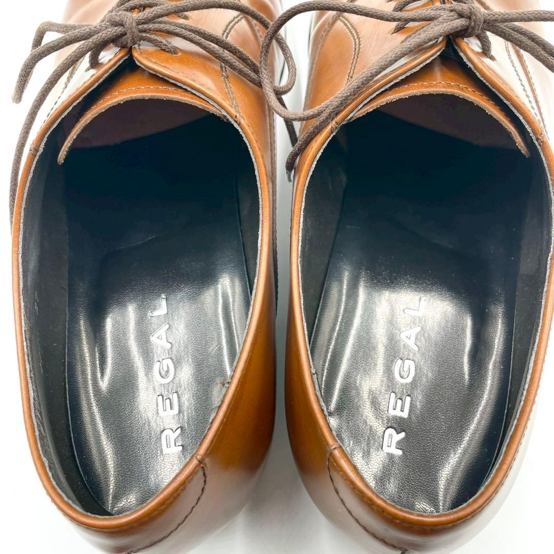 リーガル ドレスビジネス ストレートチップ ブラウン 27 箱付き Y1343