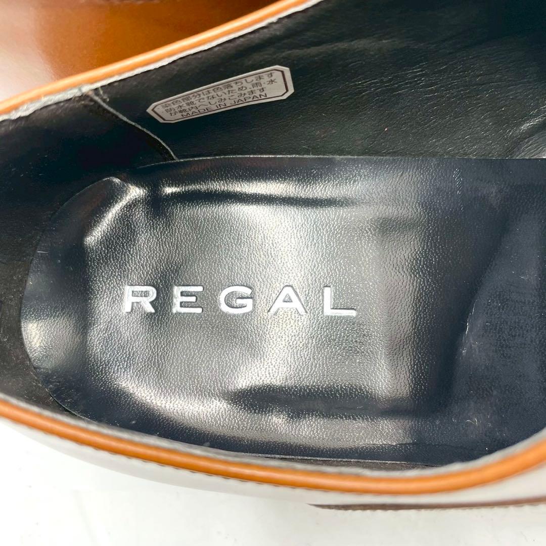 リーガル ドレスビジネス ストレートチップ ブラウン 27 箱付き Y1343