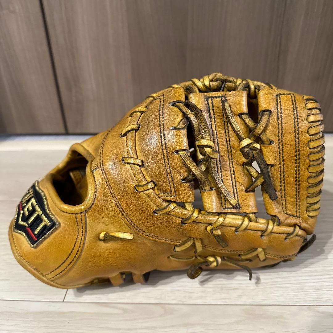 ZETT 硬式グローブ ファーストミット イエロー 日本製