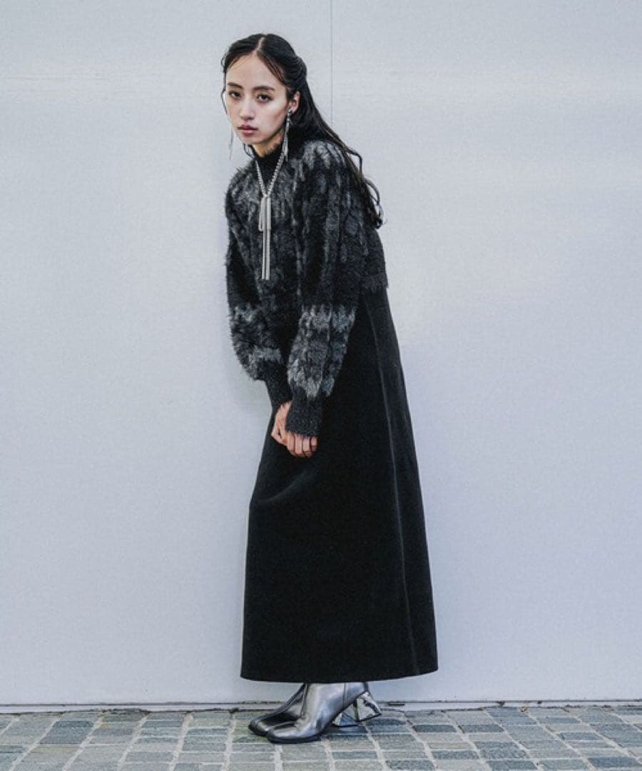 HARE ハレ　ニットワンピース　ブラック