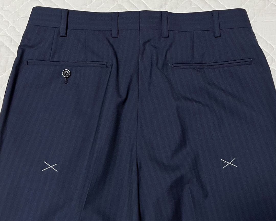 新品 タグ付き HILTON スーツ COLOMBO ブルー ストライプ