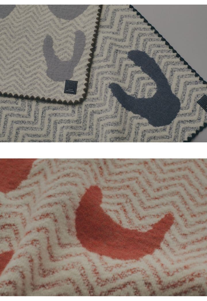 ミナペルホネン　ブランケット　XSサイズ　navy　cat rabbits