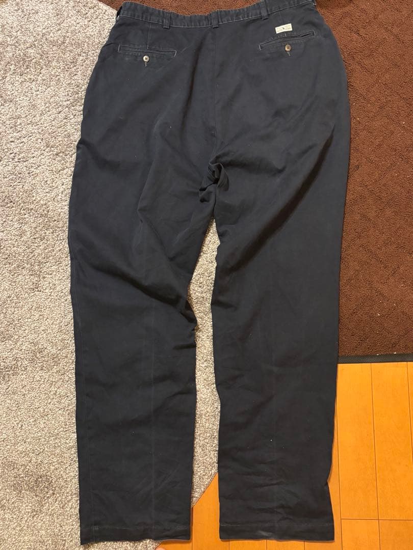 む*つ様 90s Polo Chino ネイビーブラック 2タックチノトラウザー