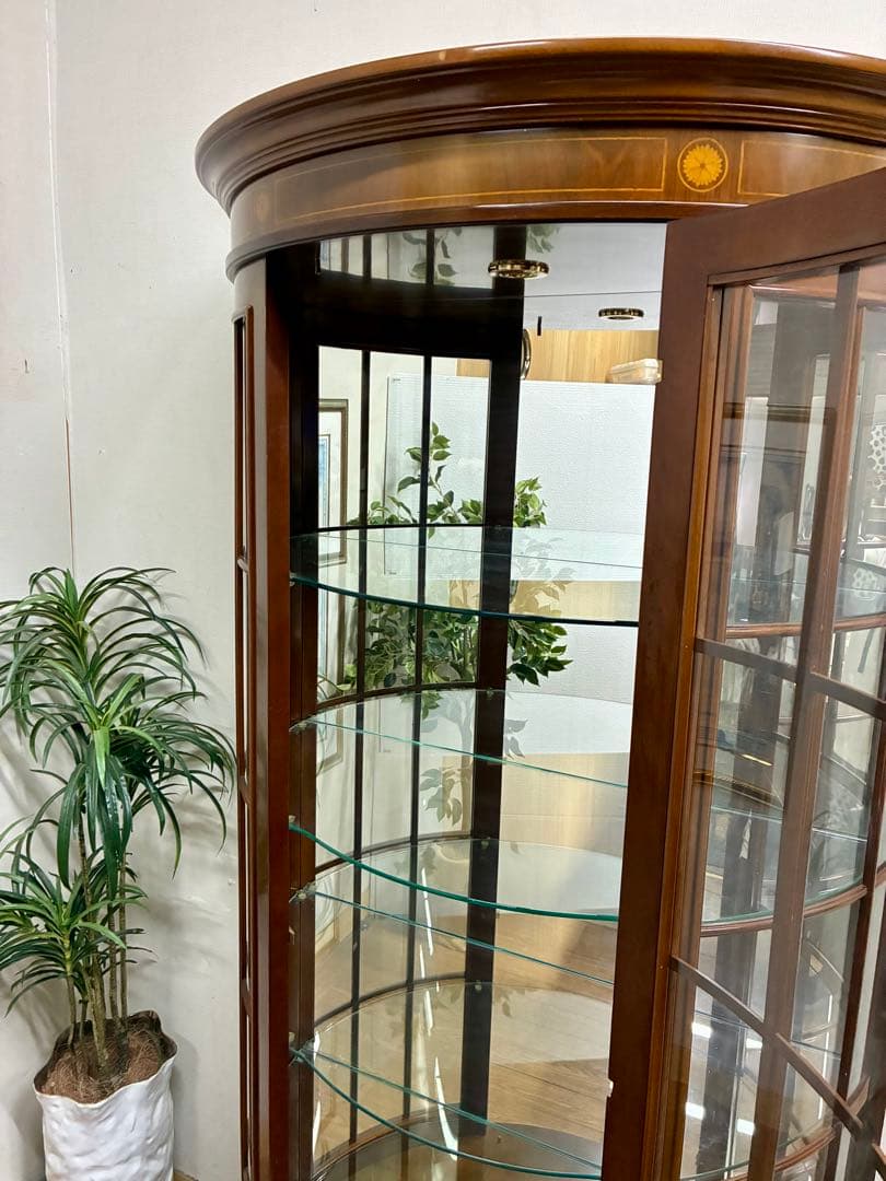 mimi☆管403☆イタリア製☆アンティーク☆ハーフムーン☆キャビネット