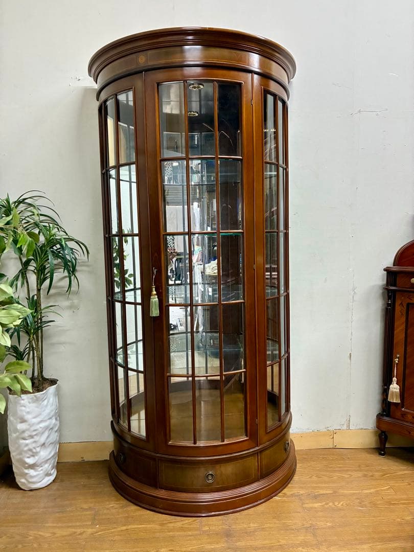 mimi☆管403☆イタリア製☆アンティーク☆ハーフムーン☆キャビネット