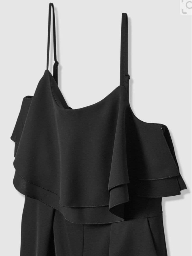 【新品】ANAYI ダブルクロスフリルサロペットパンツ