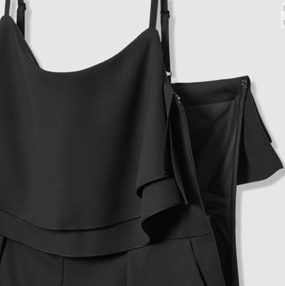 【新品】ANAYI ダブルクロスフリルサロペットパンツ