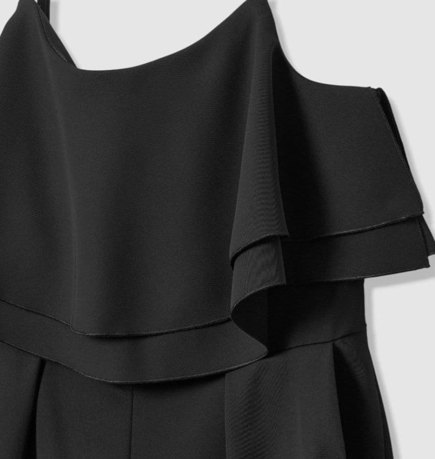 【新品】ANAYI ダブルクロスフリルサロペットパンツ