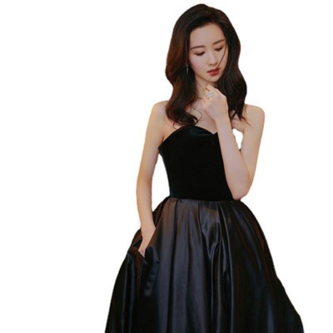 ウェディングドレス ブラック 前撮り 二次会 カラードレス 結婚式 ウェディング