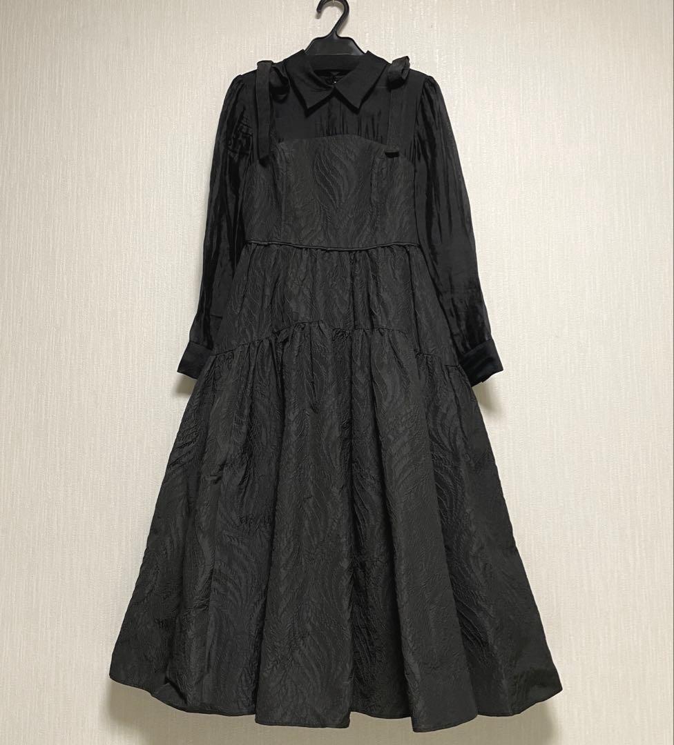 【FURFUR】シアーシャツコンビドレス