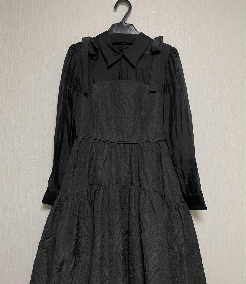 【FURFUR】シアーシャツコンビドレス