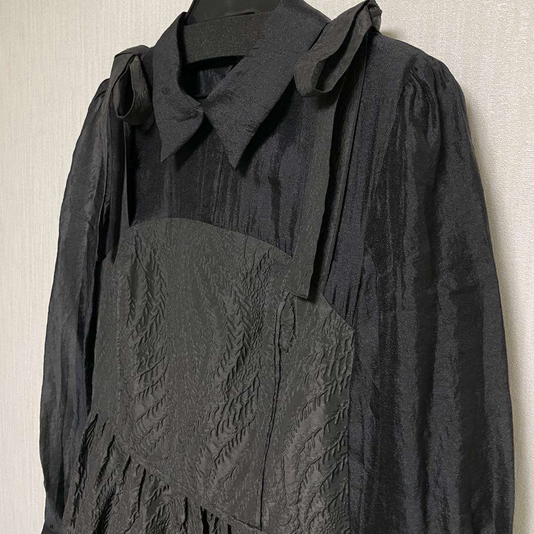 【FURFUR】シアーシャツコンビドレス