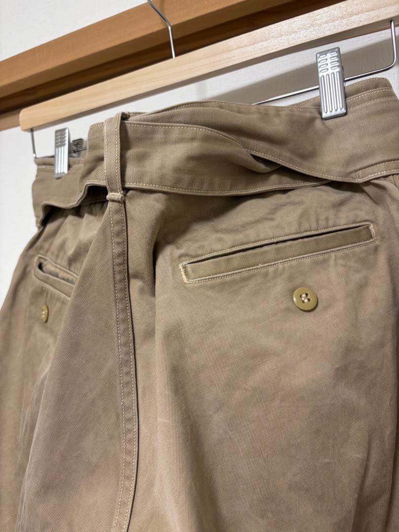 COMOLI コモリ　ベルテッドチノパンツ　サイズ1