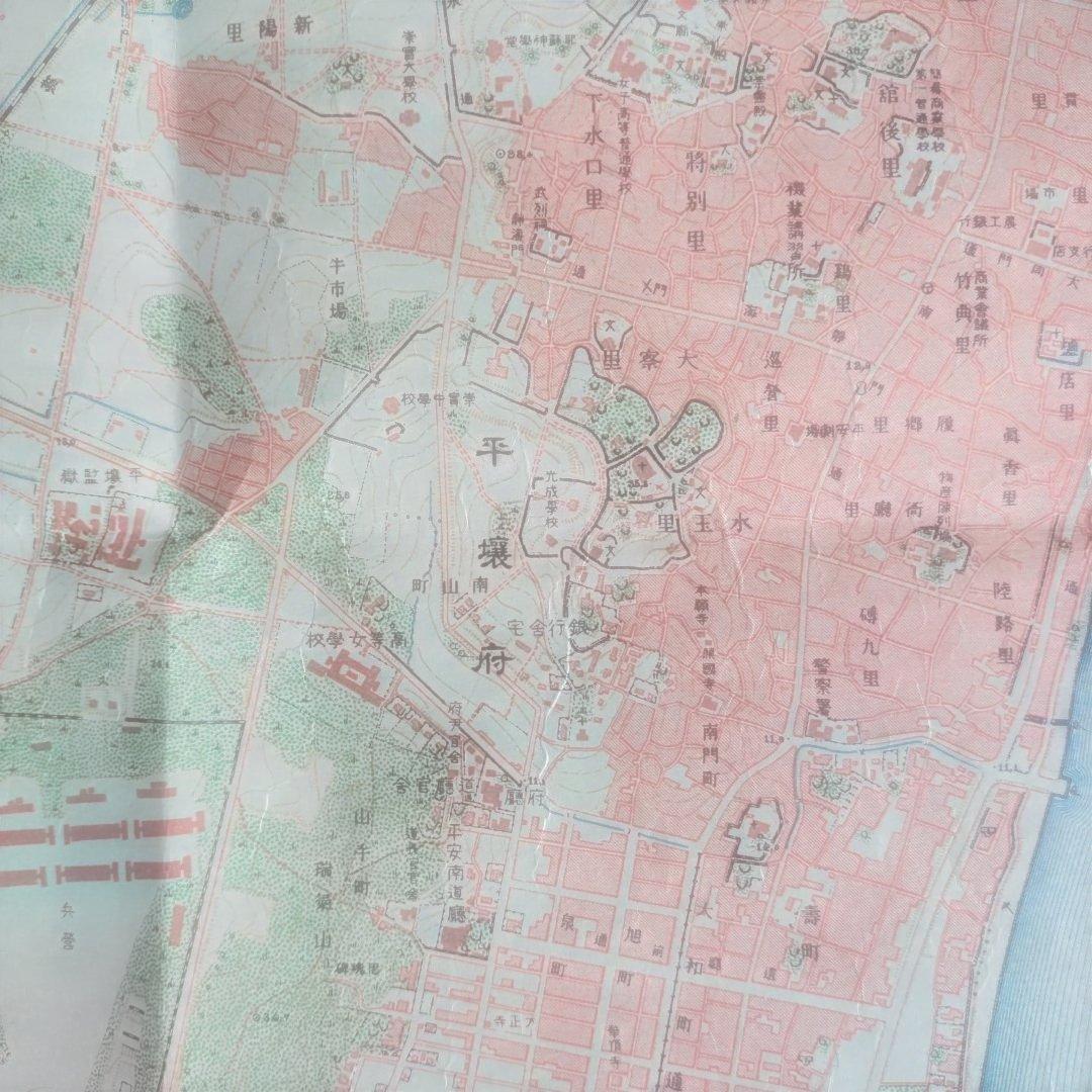 平壌(ピョンヤン)古地図 大判 1/10000