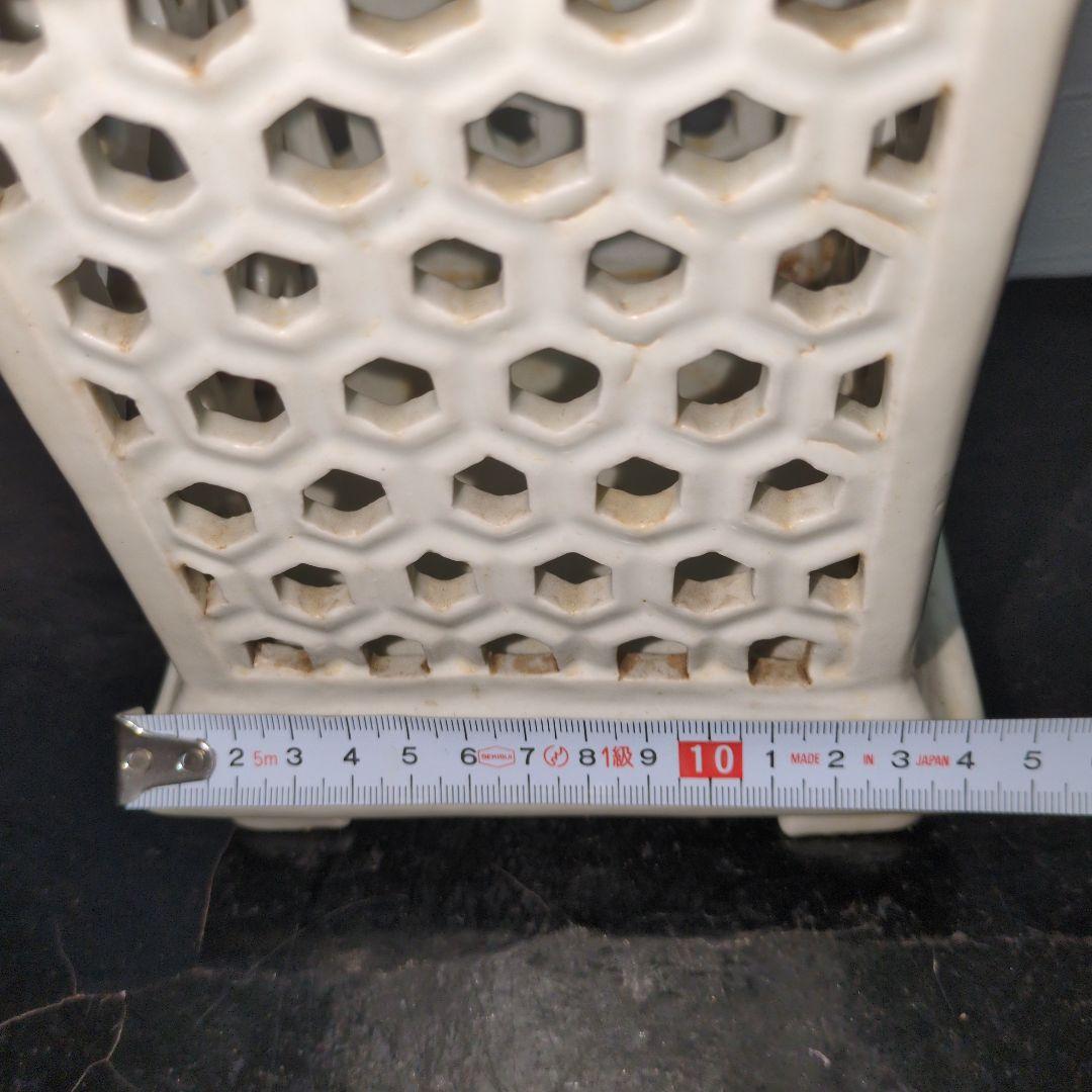 李朝白磁 七宝透かし 筆筒 朝鮮美術 李朝時代 文房具 文房四宝 高麗 古玩