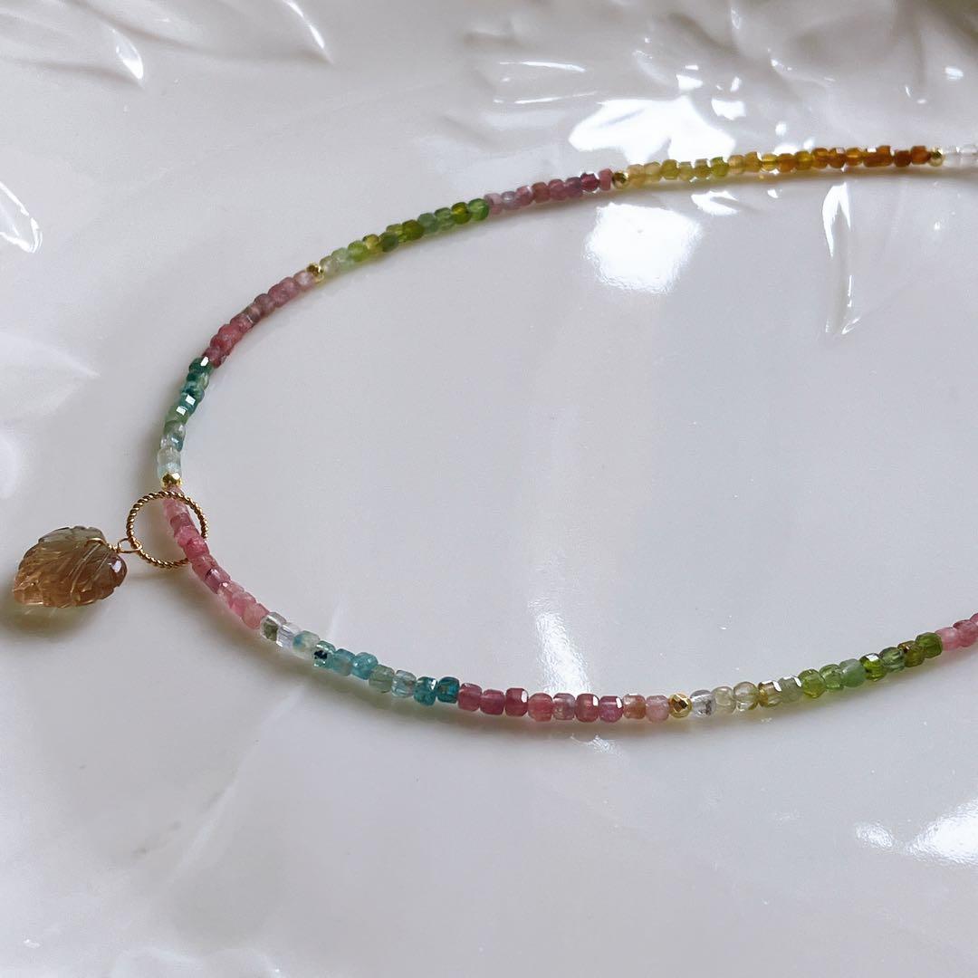 Kaya◆マルチカラートルマリンチョーカー✧合成アレキサンドライトチャーム