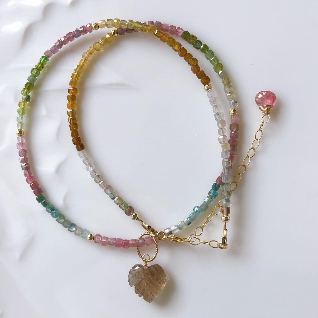 Kaya◆マルチカラートルマリンチョーカー✧合成アレキサンドライトチャーム