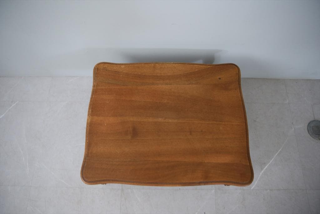 フランスアンティーク猫脚コーヒーテーブル/センターテーブル机/飾り棚90-244