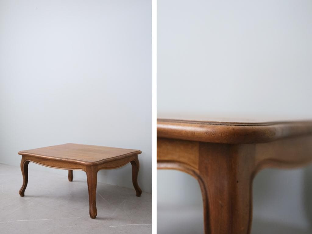 フランスアンティーク猫脚コーヒーテーブル/センターテーブル机/飾り棚90-244