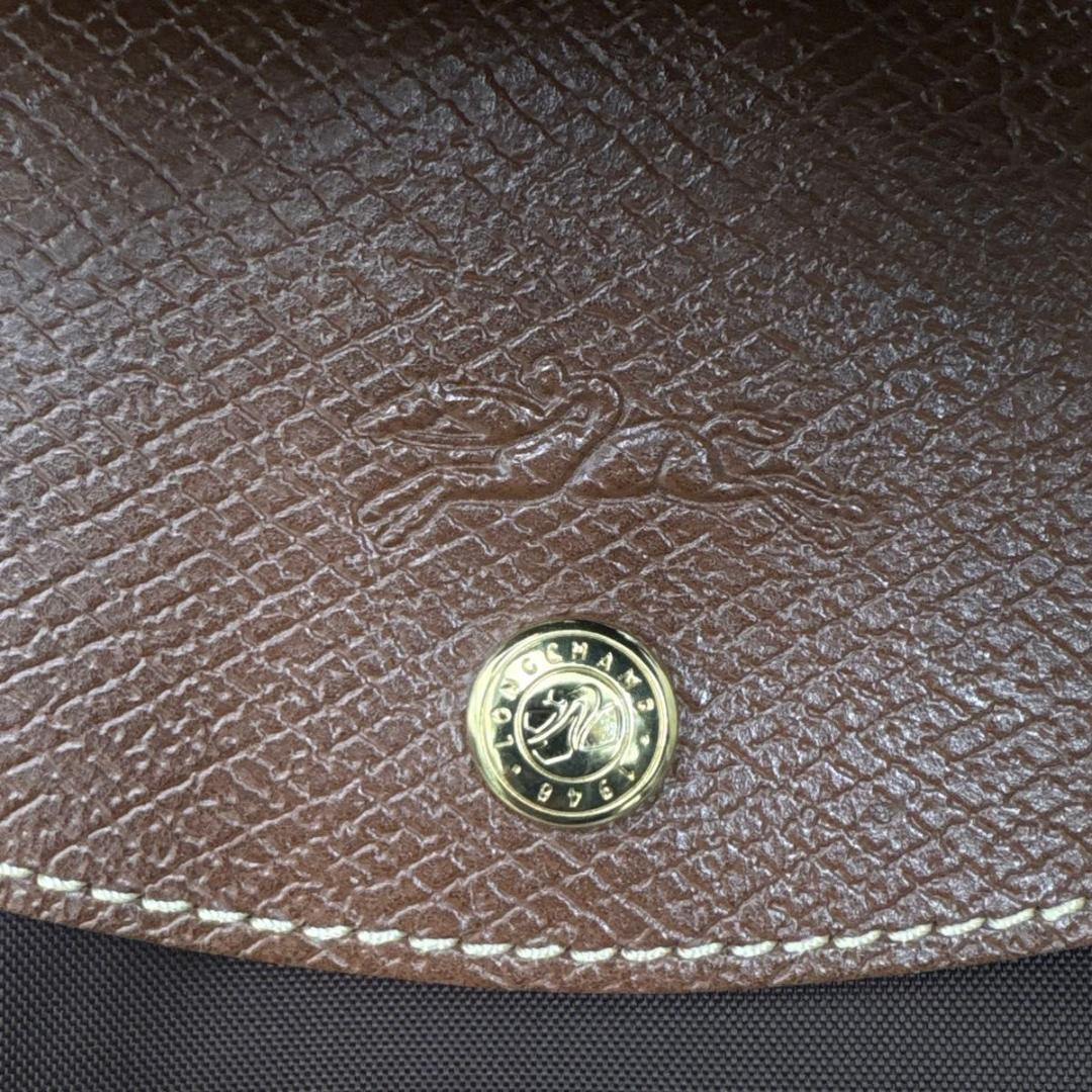 極美品　ロンシャン　ル　プリアージュ　M　ダークブラウン　トップハンドル