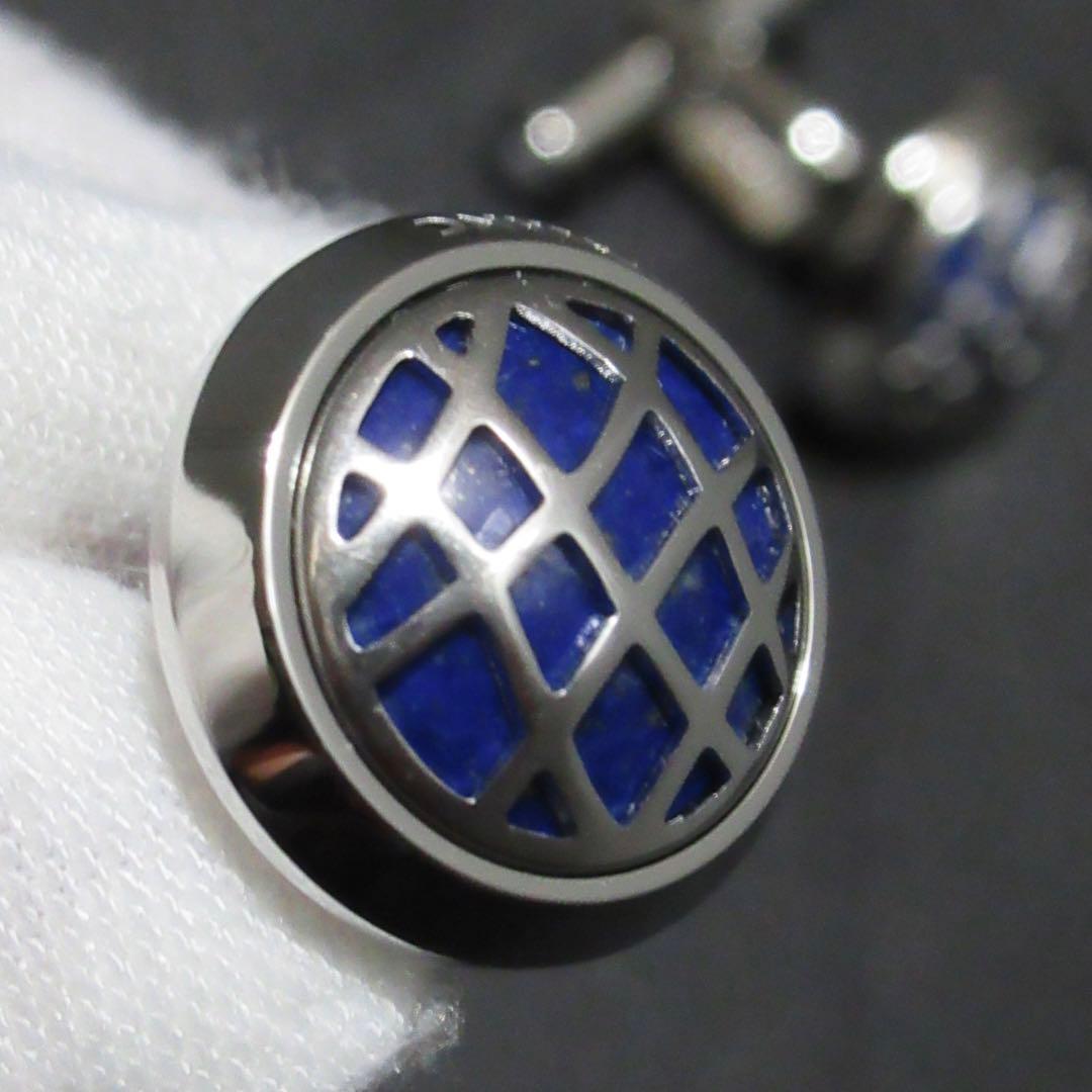 モンブラン カフス ステンレス ラピスラズリ 123801